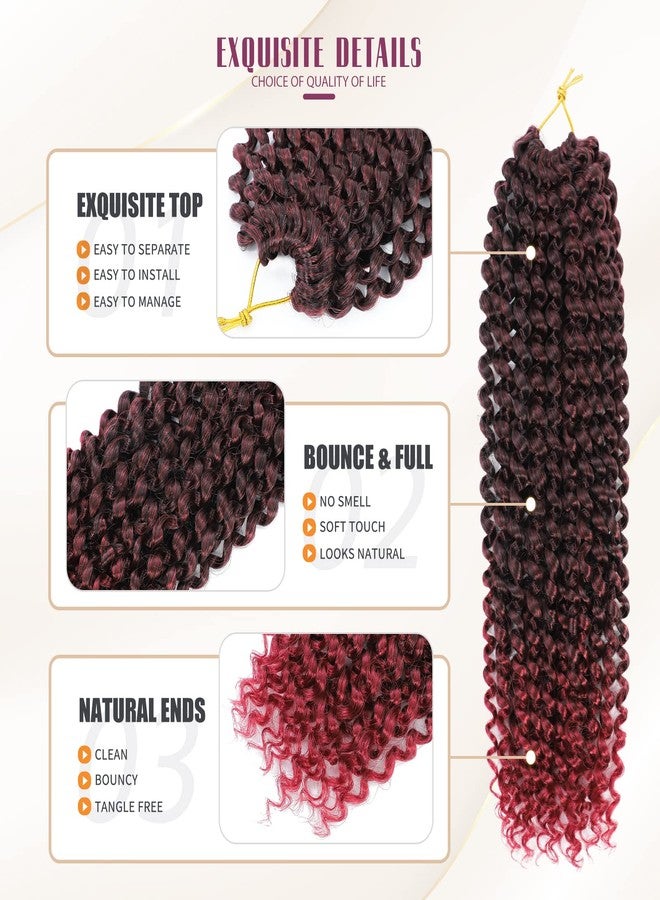 Dansama Passion Twist Hair Water Wave Braiding Hair for Butterfly Style Crochet Braids Bohemian Hair Extensions (18inch, T1B/BUG, Economy Pack) - Image 4